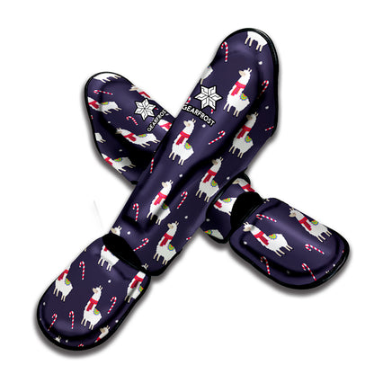 Xmas Llama Pattern Print Muay Thai Shin Guard