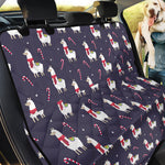 Xmas Llama Pattern Print Pet Car Back Seat Cover