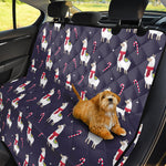 Xmas Llama Pattern Print Pet Car Back Seat Cover