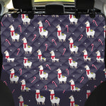 Xmas Llama Pattern Print Pet Car Back Seat Cover