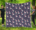Xmas Llama Pattern Print Quilt