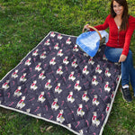Xmas Llama Pattern Print Quilt
