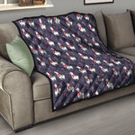 Xmas Llama Pattern Print Quilt