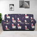 Xmas Llama Pattern Print Sofa Cover
