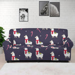 Xmas Llama Pattern Print Sofa Cover
