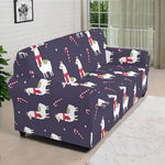 Xmas Llama Pattern Print Sofa Cover