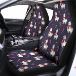 Xmas Llama Pattern Print Universal Fit Car Seat Covers