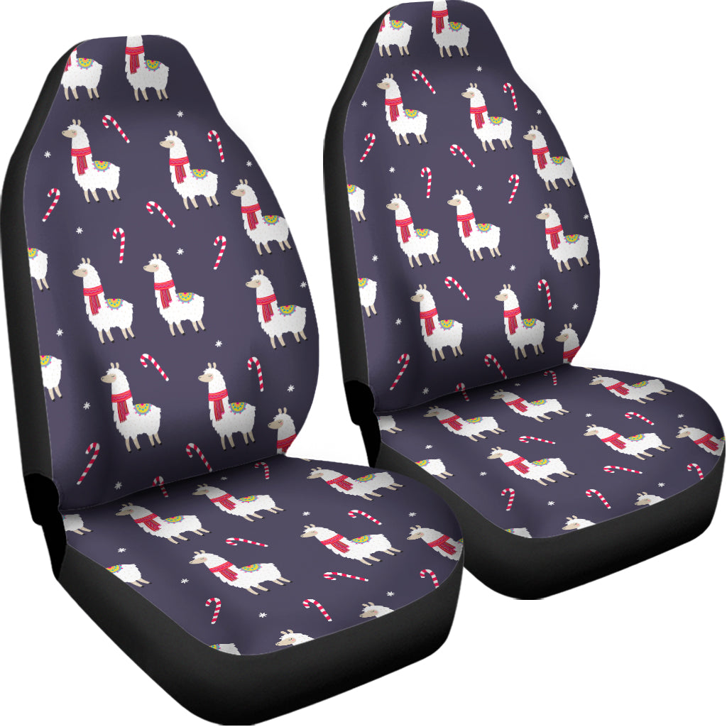 Xmas Llama Pattern Print Universal Fit Car Seat Covers