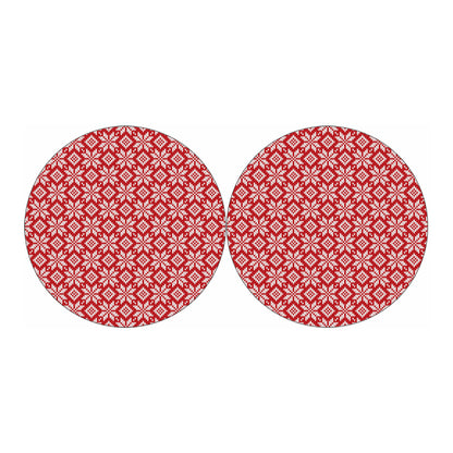 Xmas Nordic Knitted Pattern Print Car Coasters