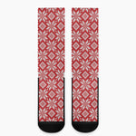 Xmas Nordic Knitted Pattern Print Crew Socks