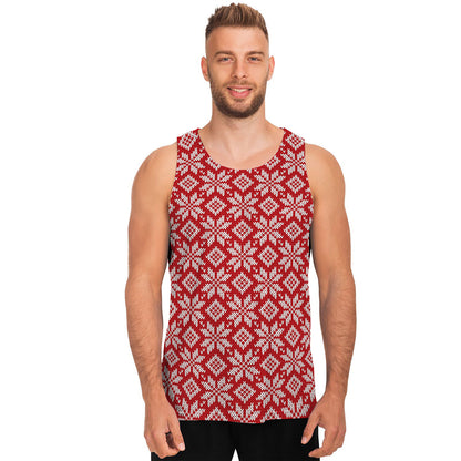 Xmas Nordic Knitted Pattern Print Men's Tank Top