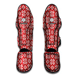Xmas Nordic Knitted Pattern Print Muay Thai Shin Guard