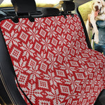 Xmas Nordic Knitted Pattern Print Pet Car Back Seat Cover