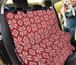 Xmas Nordic Knitted Pattern Print Pet Car Back Seat Cover