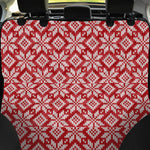 Xmas Nordic Knitted Pattern Print Pet Car Back Seat Cover