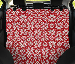 Xmas Nordic Knitted Pattern Print Pet Car Back Seat Cover