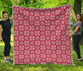 Xmas Nordic Knitted Pattern Print Quilt