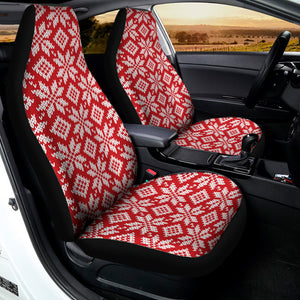 Xmas Nordic Knitted Pattern Print Universal Fit Car Seat Covers