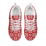 Xmas Nordic Knitted Pattern Print White Sneakers