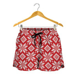 Xmas Nordic Knitted Pattern Print Women's Shorts