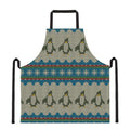 Xmas Penguin Pattern Print Apron