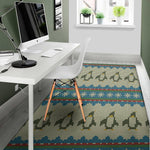 Xmas Penguin Pattern Print Area Rug