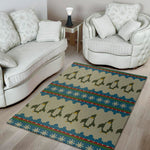 Xmas Penguin Pattern Print Area Rug