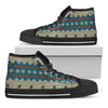 Xmas Penguin Pattern Print Black High Top Shoes