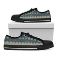 Xmas Penguin Pattern Print Black Low Top Sneakers