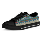 Xmas Penguin Pattern Print Black Low Top Shoes