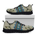 Xmas Penguin Pattern Print Black Running Shoes