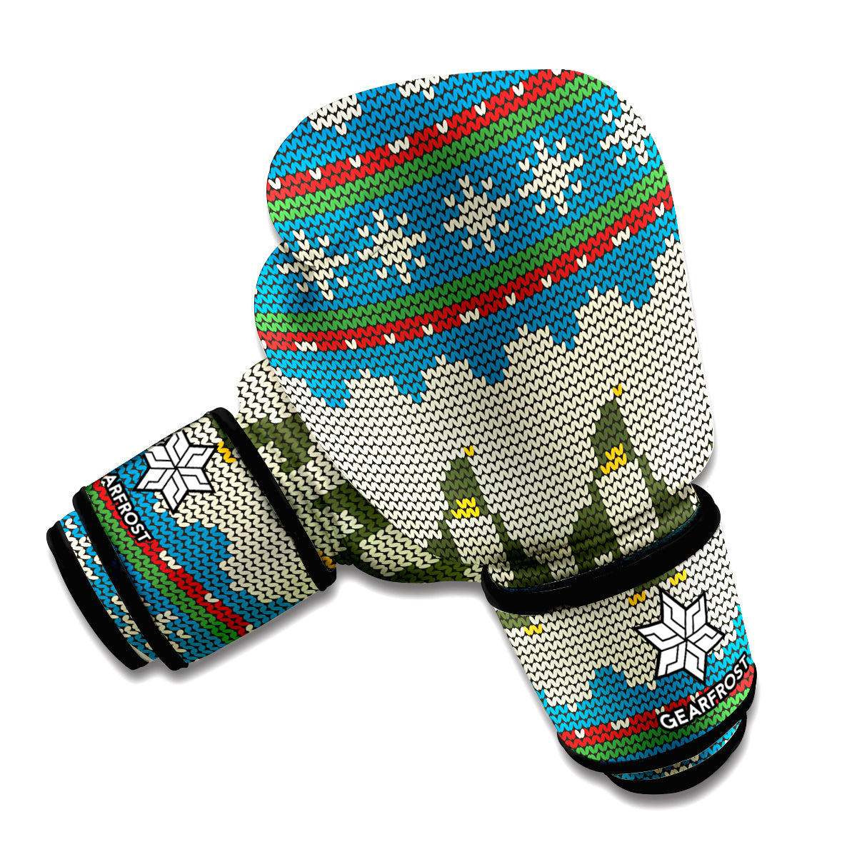 Xmas Penguin Pattern Print Boxing Gloves