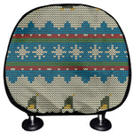 Xmas Penguin Pattern Print Car Headrest Covers