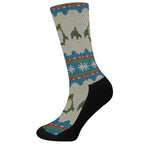 Xmas Penguin Pattern Print Crew Socks