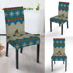 Xmas Penguin Pattern Print Dining Chair Slipcover