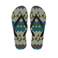 Xmas Penguin Pattern Print Flip Flops