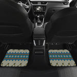 Xmas Penguin Pattern Print Front and Back Car Floor Mats