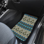Xmas Penguin Pattern Print Front and Back Car Floor Mats