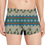 Xmas Penguin Pattern Print Men's Boxer Briefs