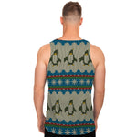 Xmas Penguin Pattern Print Men's Tank Top