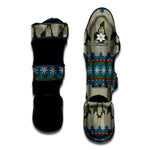 Xmas Penguin Pattern Print Muay Thai Shin Guard
