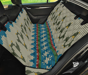 Xmas Penguin Pattern Print Pet Car Back Seat Cover