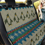 Xmas Penguin Pattern Print Pet Car Back Seat Cover