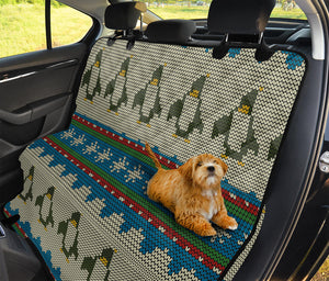 Xmas Penguin Pattern Print Pet Car Back Seat Cover