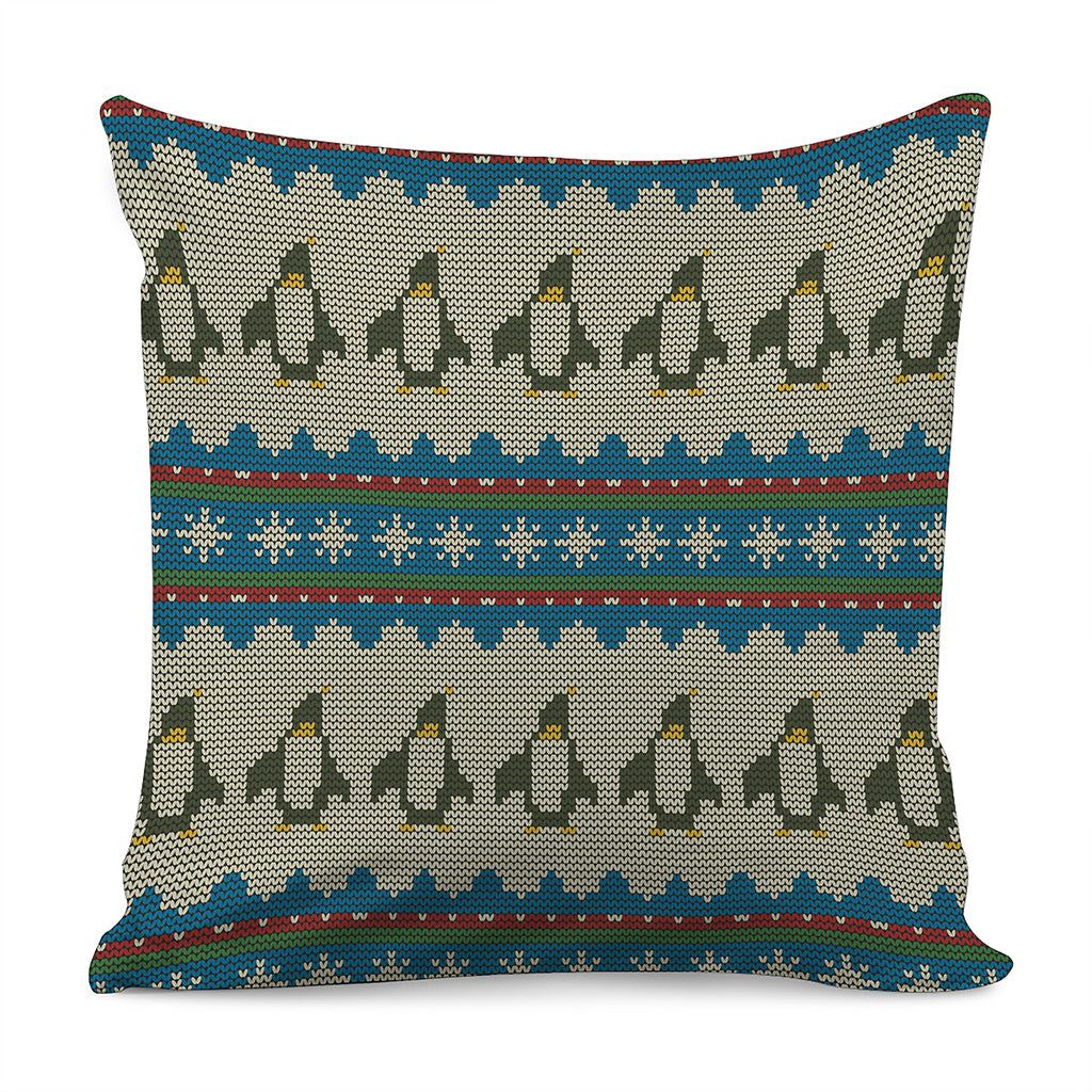 Xmas Penguin Pattern Print Pillow Cover