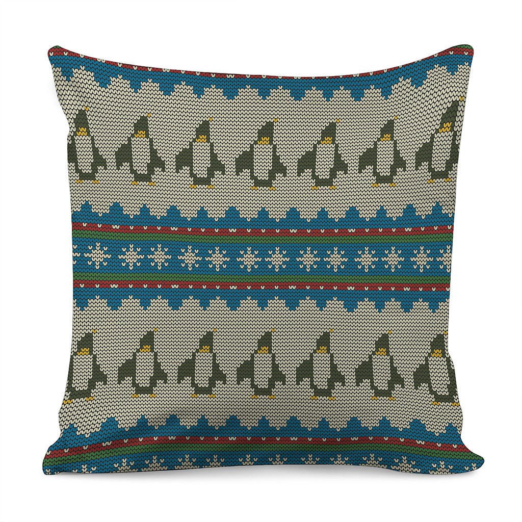 Xmas Penguin Pattern Print Pillow Cover