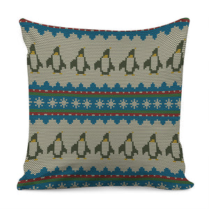 Xmas Penguin Pattern Print Pillow Cover