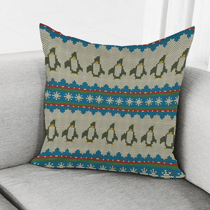 Xmas Penguin Pattern Print Pillow Cover