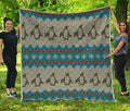 Xmas Penguin Pattern Print Quilt
