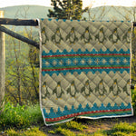 Xmas Penguin Pattern Print Quilt